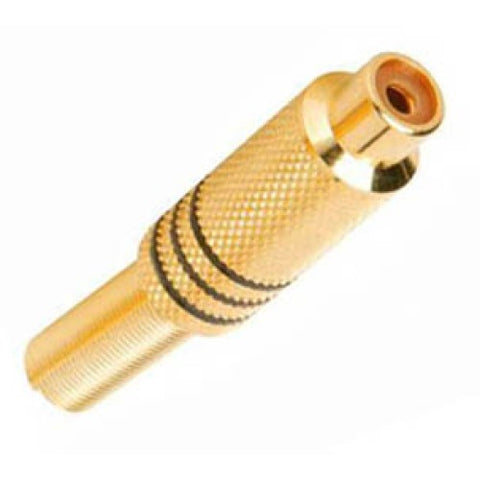 RCA JACK INLINE SOL METAL GOLD BLACK