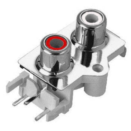 RCA JACK PCST 2POS PLAST WHITE TIN
