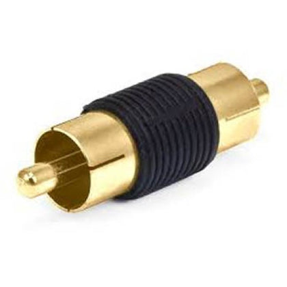 ADAPTER RCA PLUG-PLUG PLAS GOLD BLK