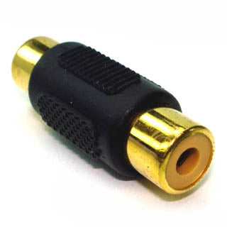 ADAPTER RCA JACK-JACK PLAST GOLD {{