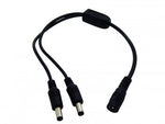 CAMERA POWER SPLITTER CABLE 1 FEM TO 2 MALE/2.1X5.5MM