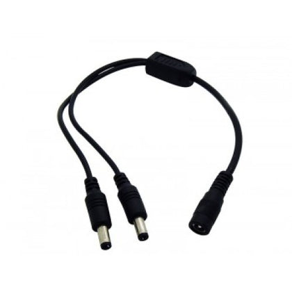 CAMERA POWER SPLITTER CABLE 1 FEM TO 2 MALE/2.1X5.5MM