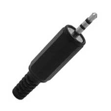 AUDIO PL 2.5 STEREO PLASTIC BLACK STRAIN RELIEF{{