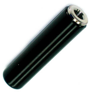 AUDIO JACK 6.3 STEREO IN-LINE PLASTIC TIN BLACK