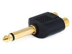AUDIO ADAPT 6.3MONOPL-RCAJKX2 GOLD PLATED
