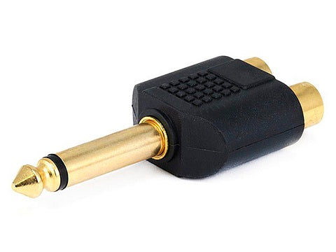 AUDIO ADAPT 6.3MONOPL-RCAJKX2 GOLD PLATED