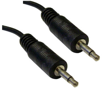 AUDIO CABLE 3.5 MONO PL-PL 6FT TIN BLK