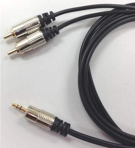 AUDIO CABLE 3.5 STEREO PL-RCAPX2 2 RCA PLUG 6FT