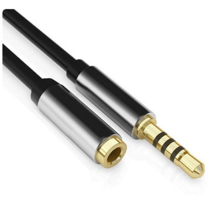 AUDIO VIDEO CABLE 3.5MM 4CPL/JK EXTENSION 10FT BLACK