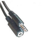 AUDIO VIDEO CABLE 3.5MM 4CPL/JK 12FT BLACK