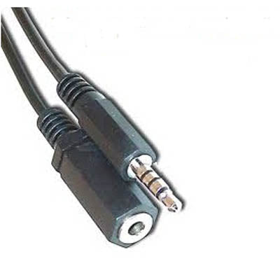 AUDIO VIDEO CABLE 3.5MM 4CPL/JK 12FT BLACK