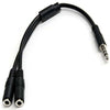 AUDIO CABLE 3.5MM 4CPL-2X3CJK SPLITS MIC & AUDIO