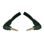 AUDIO VIDEO CABLE 3.5MM 4CPL-PL RA 6FT GOLD BLK (3 BAND PLUG)