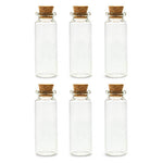 BOTTLE CLEAR GLASS WITH CORK LID 12ML