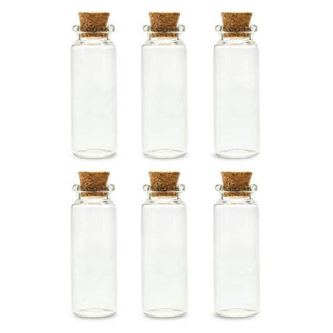 BOTTLE CLEAR GLASS WITH CORK LID 12ML