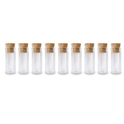 VIALS CLEAR GLASS WITH CORK LID 12MMX30MM 2ML