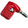 BANANA PLUG RA SOLDER SMALL RED INSULATED{{