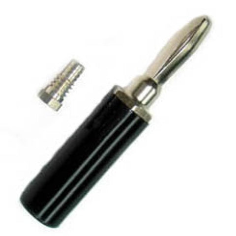 BANANA PLUG TH STD BLK INSU BLACK