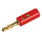 BANANA PLUG SC/HOL STD RED INSUL PLASTIC