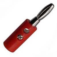 BANANA PLUG SC/HOL STD RED INSUL INSULATED