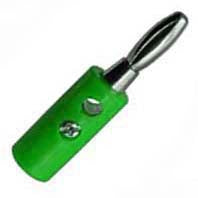 BANANA PLUG SC/HOL STD GREEN INS