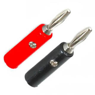 BANANA PLUG SC/HOLE STD RED/BLK INSULATED