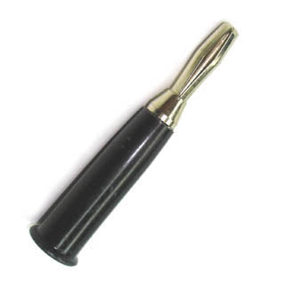 BANANA PLUG THROUGH HOLE STD BLACK INSULATED{{