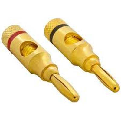 BANANA PLUG SOL LESS RED/BLK SET OF 2 PCS