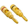 BANANA PLUG SOL LESS RED/BLK SET OF 2 PCS