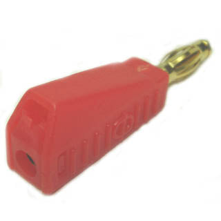 BANANA PLUG CRIMP STD RED INSULATED STACKABLE{{