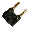 BANANA PLUG/JACK DBL STD BLK GOL