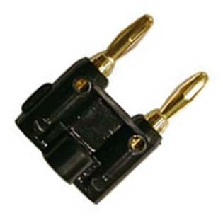 BANANA PLUG/JACK DOUBLE STD BLACK GOLD