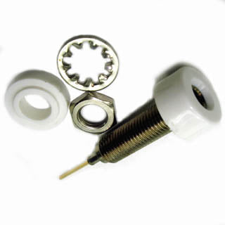 BANANA JACK CHMT WHITE W/WRAP METAL{{