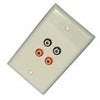 WALL PLATE BANANAJKX4 RED/BLK GOLD WHITE