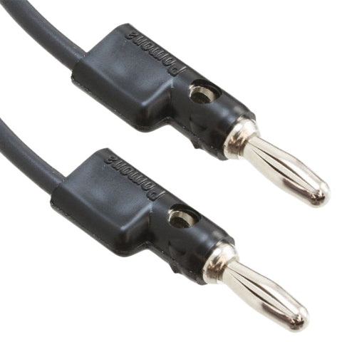 BANANA PLUG TO PLUG CABLE 10IN BLACK