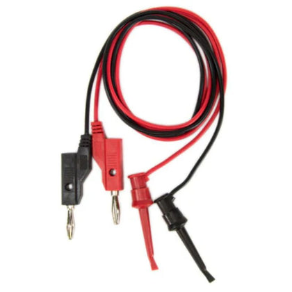 BANANA PLUG TO GRABBER CLIP R&B BLACK AND RED 3FT