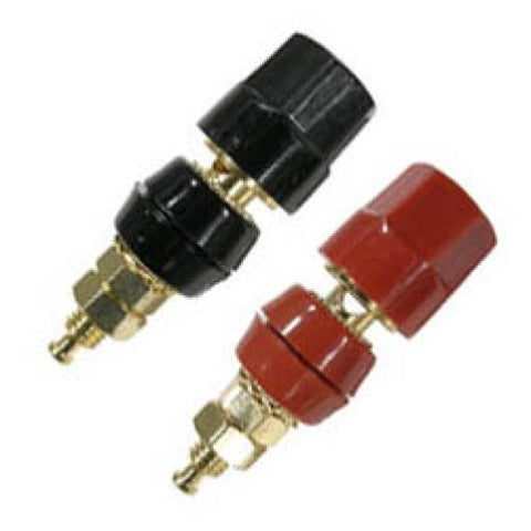BINDING POST BLK/RED DELUXE GOLD PLATED