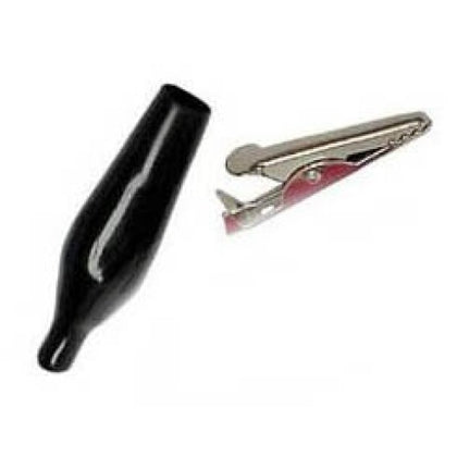 ALLIGATOR CLIP W/BOOT BLK MEDIUM