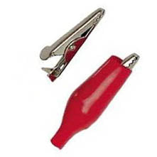 ALLIGATOR CLIP W/BOOT RED MEDIUM {{
