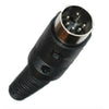 DIN PLUG 5POS INLINE PLASTIC 18DEG BLACK