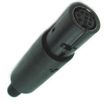 DIN JACK 8POS INLINE PLASTIC BLACK