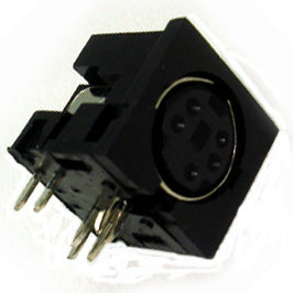 MINI DIN JACK 5POS PCRA PLASTIC