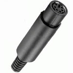 MINI DIN JACK 6POS INLINE PLAST PLASTIC{{