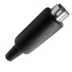 MINI DIN PLUG 8POS INLINE PLASTIC