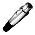 XLR 3JK INLINE GOLD SOL LOCK MET METAL
