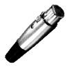 XLR 3JK INLINE GOLD SOL LOCK MET METAL