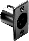XLR 3PL CHASIS MOUNT TIN SOL MET METAL