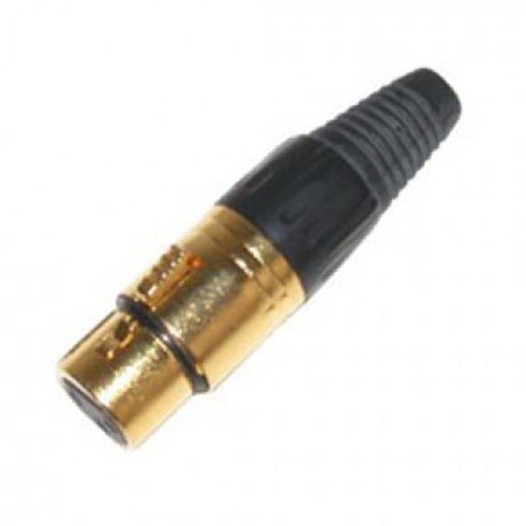 XLR 3JK INLINE GOLD SOL LOCK MET