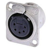 XLR 5JK CHASIS MOUNT TIN SOL NICKEL SHEL METAL