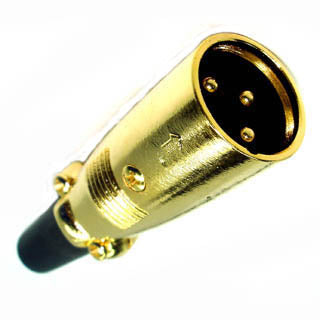 XLR 3PL INLINE GOLD SOLDER METAL